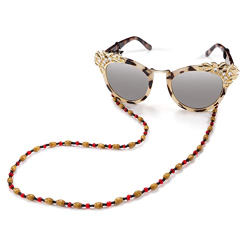 EXCEART Beaded Eyeglass Chain Elegant Eyewear Retainer Chain Strap Cord Lanya...