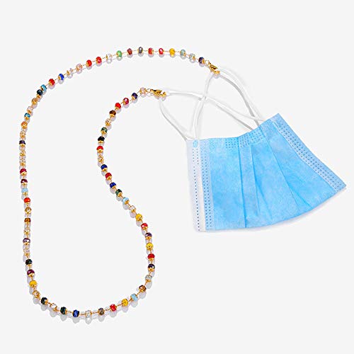 EXCEART Beaded Eyeglass Chain Mouth Cover Lanyard Sunglass Holder Strap Eyewe...
