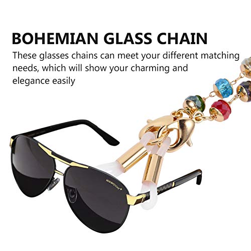 EXCEART Beaded Eyeglass Chain Mouth Cover Lanyard Sunglass Holder Strap Eyewe...