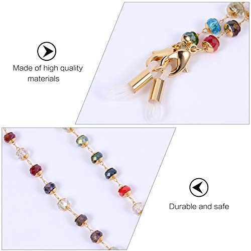EXCEART Beaded Eyeglass Chain Mouth Cover Lanyard Sunglass Holder Strap Eyewe...
