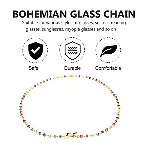 EXCEART Beaded Eyeglass Chain Mouth Cover Lanyard Sunglass Holder Strap Eyewe...