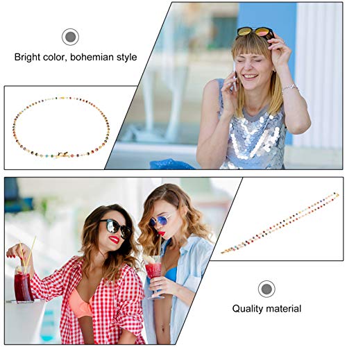 EXCEART Beaded Eyeglass Chain Mouth Cover Lanyard Sunglass Holder Strap Eyewe...