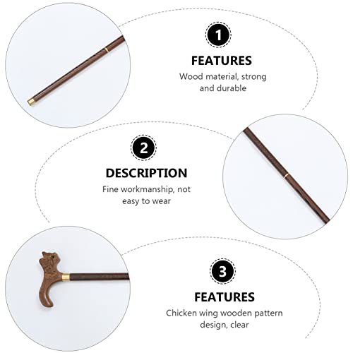 EXCEART Elderly Walking Stick Detachable Walking Cane Collapsible Trekking Po...