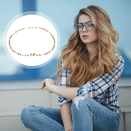 EXCEART Eyeglass Chain Sun Glass Strap Eyewear Eyeglass Holder Crystal Beaded...