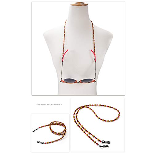 EXCEART Eyeglass Chains Eyeglasses String Holder Anti Slip Beaded Eyeglass Ho...