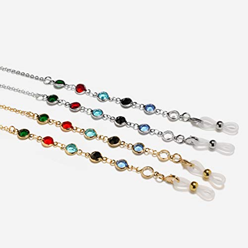 Exceart Eyeglasses Chains Beaded Sunglasses Strap Holder Reading Glasses Cord...