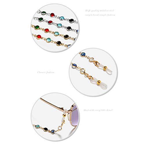 Exceart Eyeglasses Chains Beaded Sunglasses Strap Holder Reading Glasses Cord...