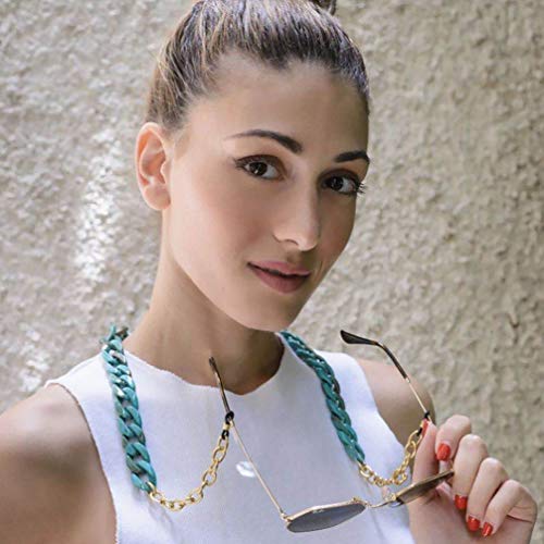 EXCEART Eyeglasses Chains Twist Link Eyewear Lanyard Acrylic Metal Eyeglass C...