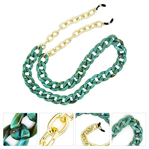 EXCEART Eyeglasses Chains Twist Link Eyewear Lanyard Acrylic Metal Eyeglass C...