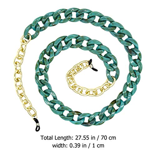 EXCEART Eyeglasses Chains Twist Link Eyewear Lanyard Acrylic Metal Eyeglass C...