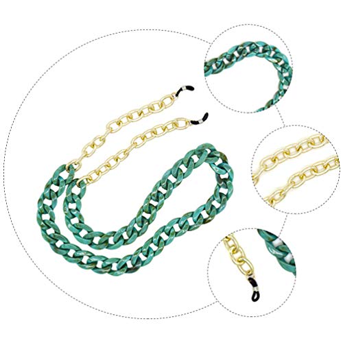 EXCEART Eyeglasses Chains Twist Link Eyewear Lanyard Acrylic Metal Eyeglass C...