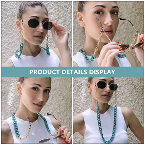 EXCEART Eyeglasses Chains Twist Link Eyewear Lanyard Acrylic Metal Eyeglass C...