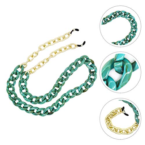 EXCEART Eyeglasses Chains Twist Link Eyewear Lanyard Acrylic Metal Eyeglass C...