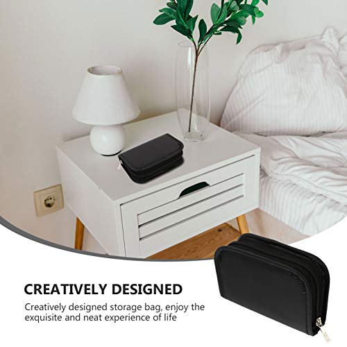 EXCEART Glucose Diabetic Travel Case Portable PU Glucose Meter Carrying Bag w...