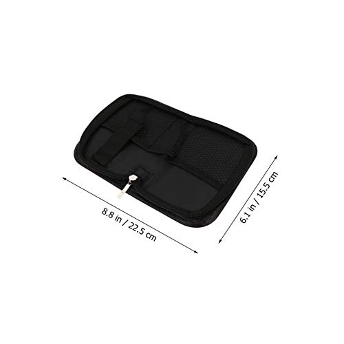 EXCEART Glucose Diabetic Travel Case Portable PU Glucose Meter Carrying Bag w...