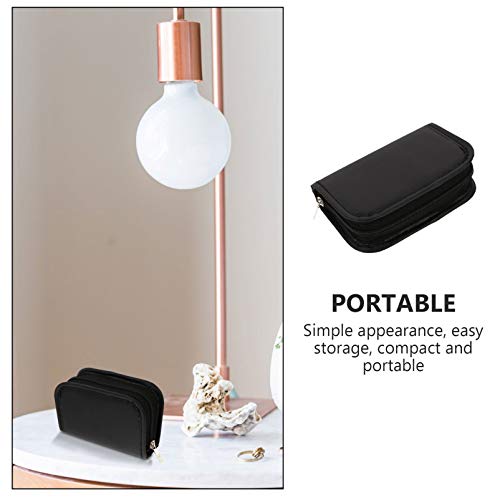 EXCEART Glucose Diabetic Travel Case Portable PU Glucose Meter Carrying Bag w...