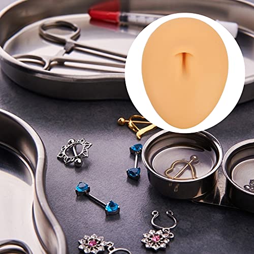 EXCEART Soft Silicone Belly Button Model Body Part Displays for Practicing Pi...