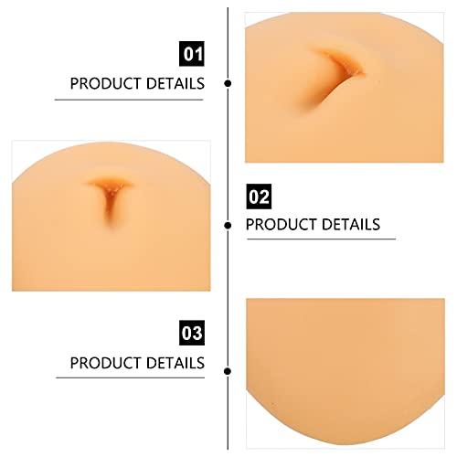 EXCEART Soft Silicone Belly Button Model Body Part Displays for Practicing Pi...