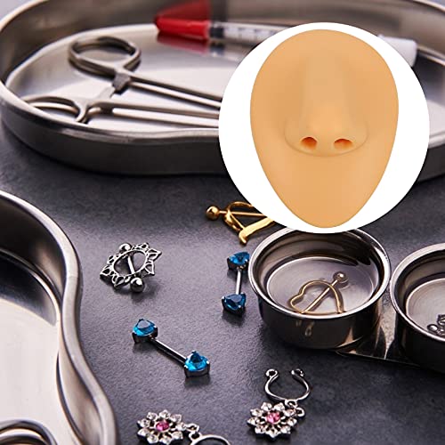 EXCEART Soft Silicone Nose Model Body Part Displays for Practicing Piercing S...