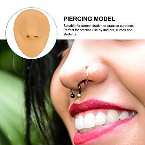 EXCEART Soft Silicone Nose Model Body Part Displays for Practicing Piercing S...