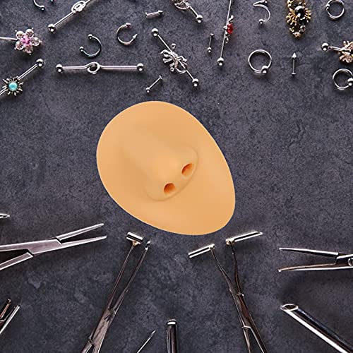 EXCEART Soft Silicone Nose Model Body Part Displays for Practicing Piercing S...