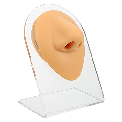 EXCEART Soft Silicone Nose Model Body Part Displays for Practicing Piercing S...