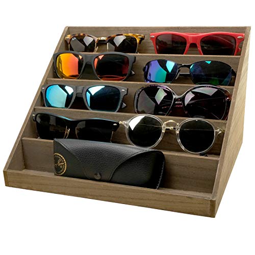 Excello Global Products Wooden Sunglass Organizer - 12.25 x 10.25 x 7.5 Inche...