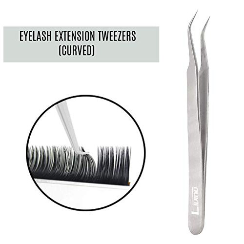 LIVINO Eyelash Extension Tweezers Straight - Set of 2 Stainless Steel Extensi...