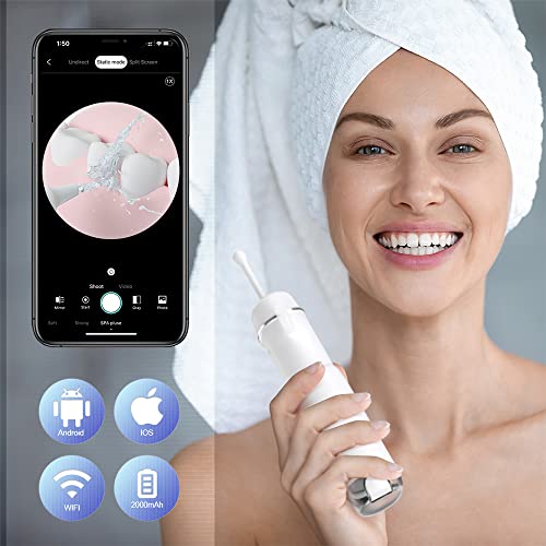 eXempt Visual Water Flosser with Camera with Camera, Small Cordless Oral Irri...