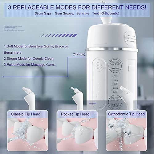 eXempt Visual Water Flosser with Camera with Camera, Small Cordless Oral Irri...