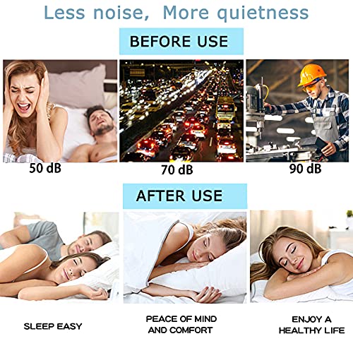 EXGOX 14 Pairs Silicone Ear Plugs for Sleeping Noise Cancelling Reusable Mold...