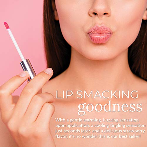 Exsens Strawberry Arousal Lip Gloss, Enhance Sexual Pleasure with Cool Tingli...