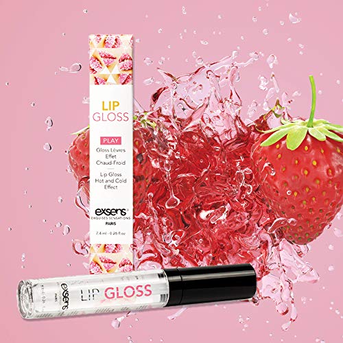 Exsens Strawberry Arousal Lip Gloss, Enhance Sexual Pleasure with Cool Tingli...