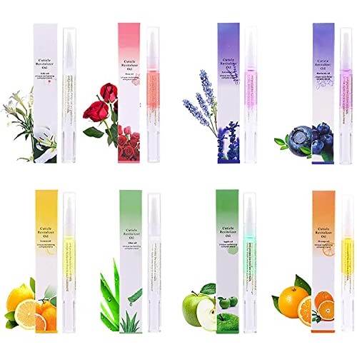 8PCS Cuticle Oil Pens,Cuticle Revitalizer Oil Pen with Soft Brush,Cuticle Oil...