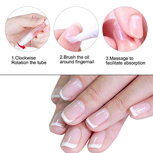 8PCS Cuticle Oil Pens,Cuticle Revitalizer Oil Pen with Soft Brush,Cuticle Oil...