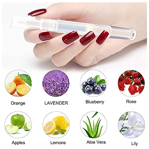 8PCS Cuticle Oil Pens,Cuticle Revitalizer Oil Pen with Soft Brush,Cuticle Oil...