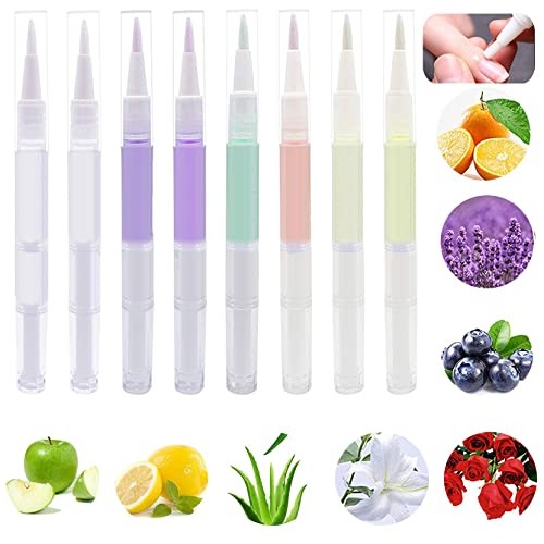 8PCS Cuticle Oil Pens,Cuticle Revitalizer Oil Pen with Soft Brush,Cuticle Oil...