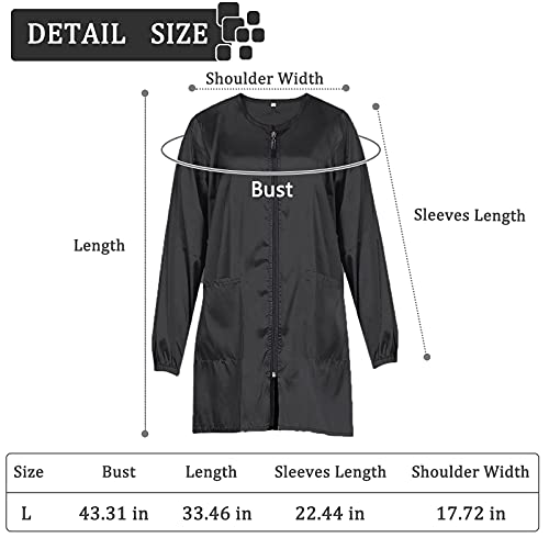 Exttlliy Chameleon Fabric Salon Smock Professional Stylist Jacket Waterproof ...