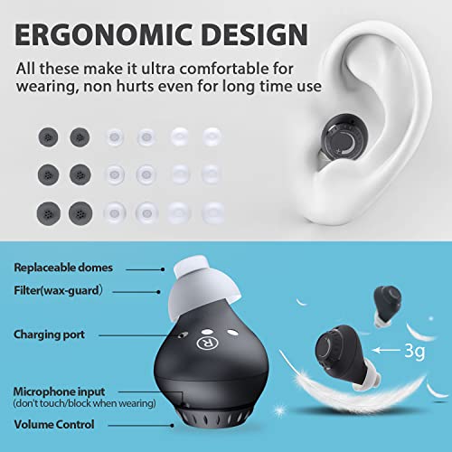 Hearing Aids, EXW Hearing Amplifier Small & Light for Seniors & Adults Hearin...