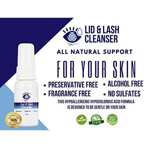 Heyedrate Lid and Lash Cleanser for Eye Irritation and Eyelid Relief, Gentle ...