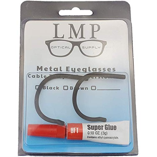 LMP Optical Rubber Cable Temple Conversion Kit for Metal Eyeglasses and Sungl...