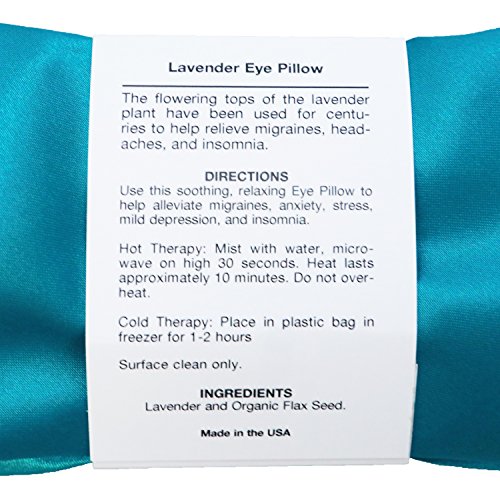 Eye Pillow Vacation Organic Flax Seed Filled Lavender Eye Pillow, Aqua - Ultr...