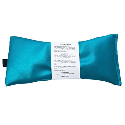 Eye Pillow Vacation Organic Flax Seed Filled Lavender Eye Pillow, Aqua - Ultr...