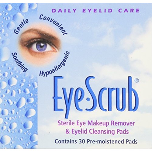Eye Scrub Sterile Makeup Remover and Eyelid Cleansing Pads, 30 Count (Pack of 3)