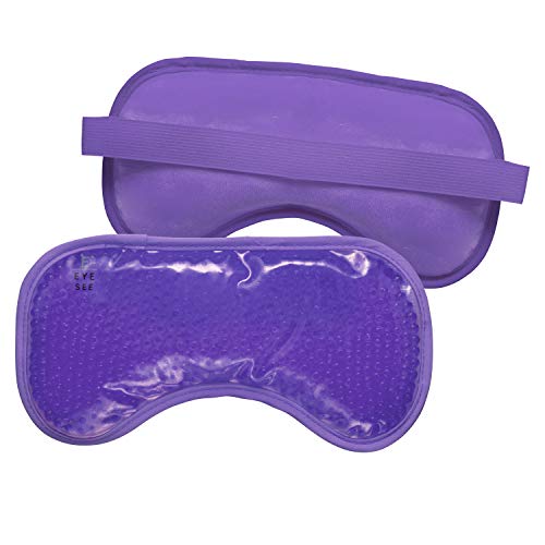 Eye See Plush Gel Eye Mask for Puffy Eyes, Purple - Cold Eye mask to Treat Da...