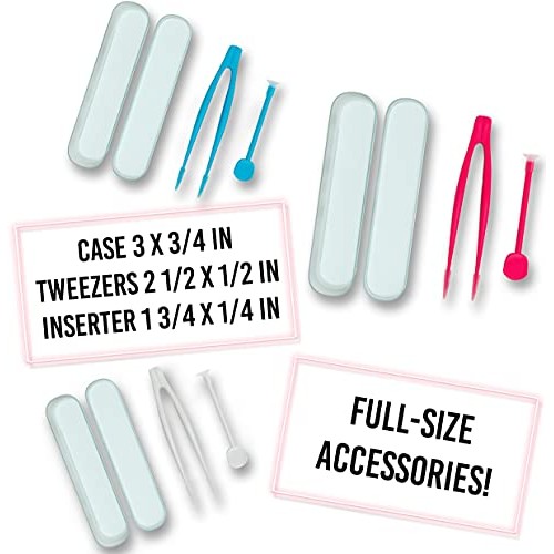 Contact Tweezers - Curved Contact Helper Tool for Soft and Hard Lenses - Soft...