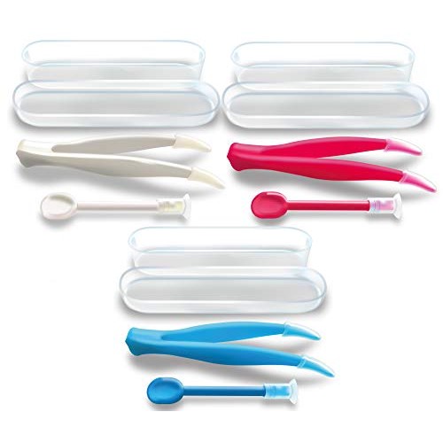 Contact Tweezers - Curved Contact Helper Tool for Soft and Hard Lenses - Soft...