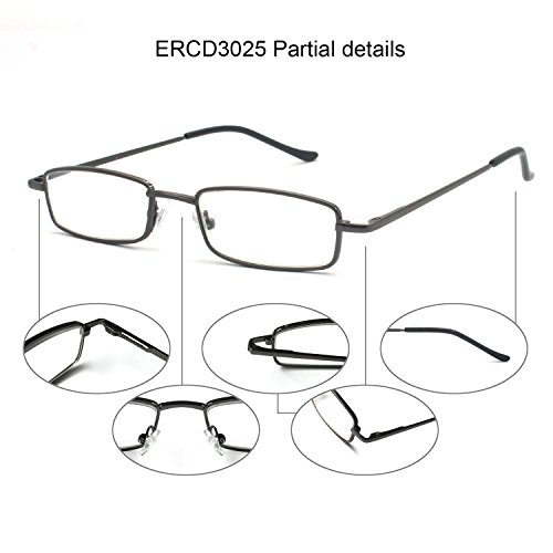 EYE ZOOM 2 Pack Ultra Slim Compact Lightweight Tube Reading Glasses with Port...