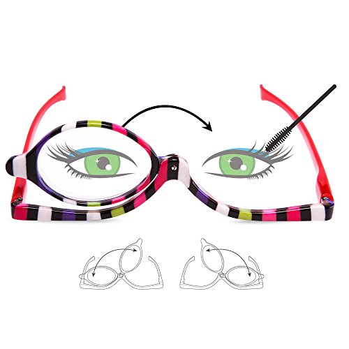 EYEGUARD Readers 2 Pack Magnifying Makeup Glasses Eye Make Up Spectacles Flip...