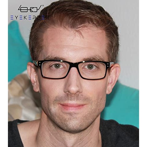 Eyekepper Mens Vintage Reading Glasses-5 Pack Black Frame Glasses for Men Rea...